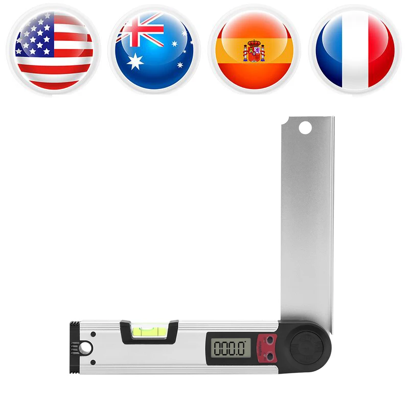 

Digital Protractor Level Finder Inclinometer Angle Meter LCD Display Adjustable Angle Ruler Level Measuring Tools Angle Tester
