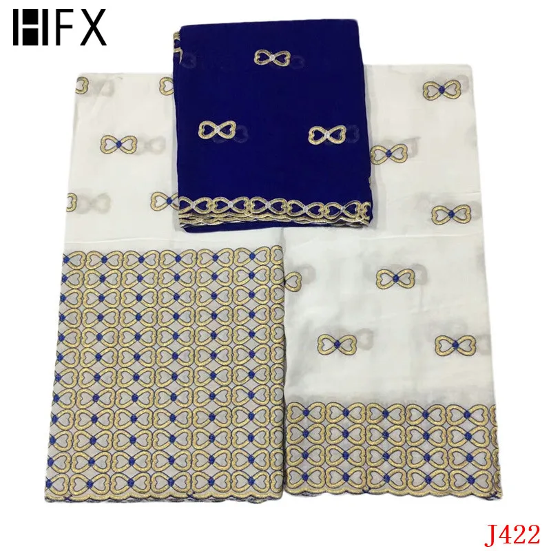 

HFX Bazin Riche Getzner 2019 Nouveau Nigeria High Quality French Embroidered 7 Yards Latest African Fabric L422