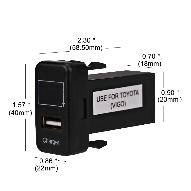 5 в 2.1A Автомобильный USB интерфейс разъем зарядное устройство USB аудио вход Разъем использовать для TOYOTA автомобильный прикуриватель USB разъем адаптер