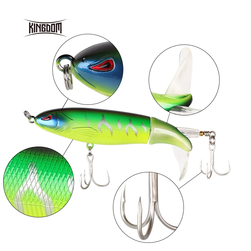 Королевство рыболовная приманка пропеллер Whopper Plopper Popper 90 мм/12 г 110 мм/20 130 мм/38