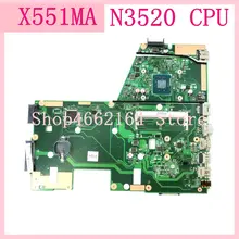 X551MA с N3520CPU REV 2,0 Материнская плата Asus X551 X551M X551MA Материнская плата ноутбука DDR3 60NB0480-MB1500-206 проверка прошла успешно