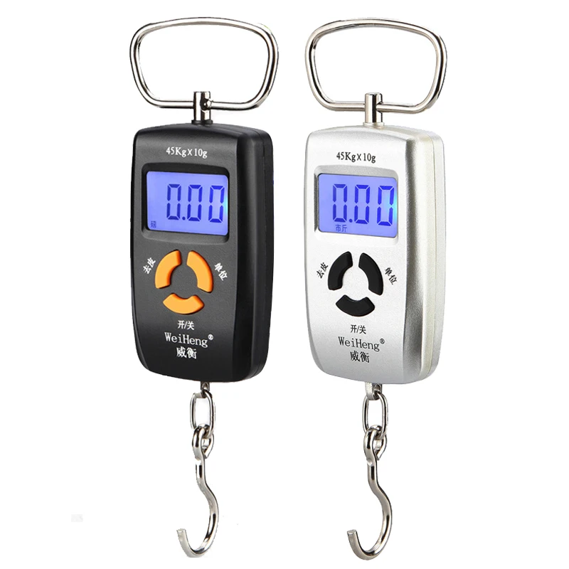 

LCD BackLight Travel Luggage scale Suitcase Bag scale 45kg/10g Hand Held Fishing Pocket Digital Weighing Hook Scale