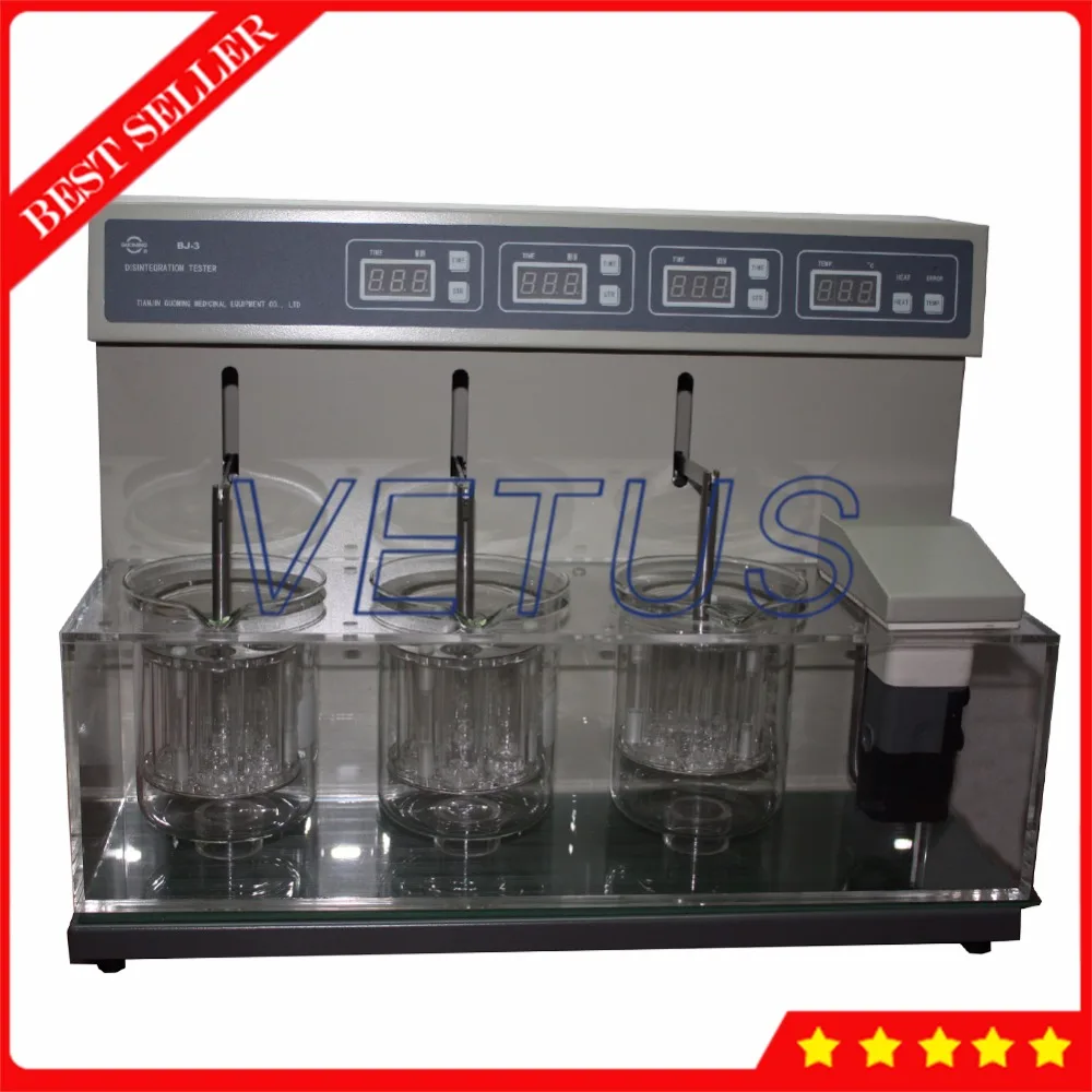 BJ 3 Automatic Disintegration Tester with Three Cup Lab Time Testing