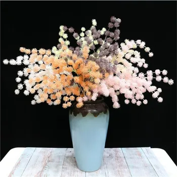 

5pcs Plastic Flowers Artificial Pine Cone Plant Greenery for Wedding centerpieces Home party Table Decoration