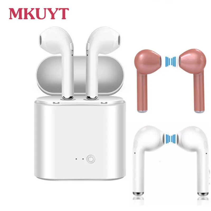 Best Price MKUYT i7 Wireless Bluetooth Earphone Stereo Headset Sports