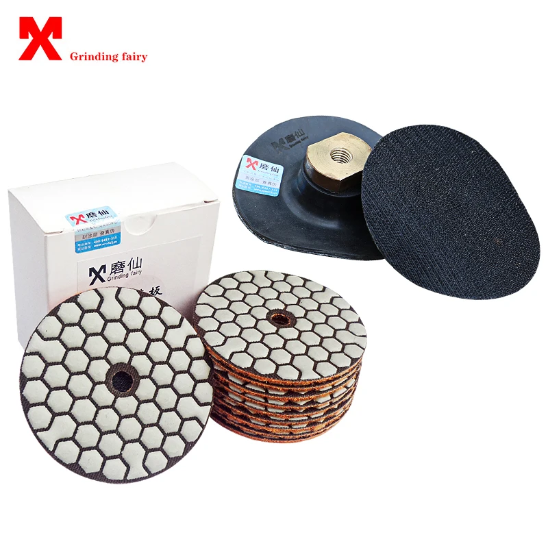 

New Diamond Dry Polishing Pads 3 inch 4 inch Abrasive Pad Disc For Concrete Marble Grinding Plate 80mm 100mm Polishing Pad tools