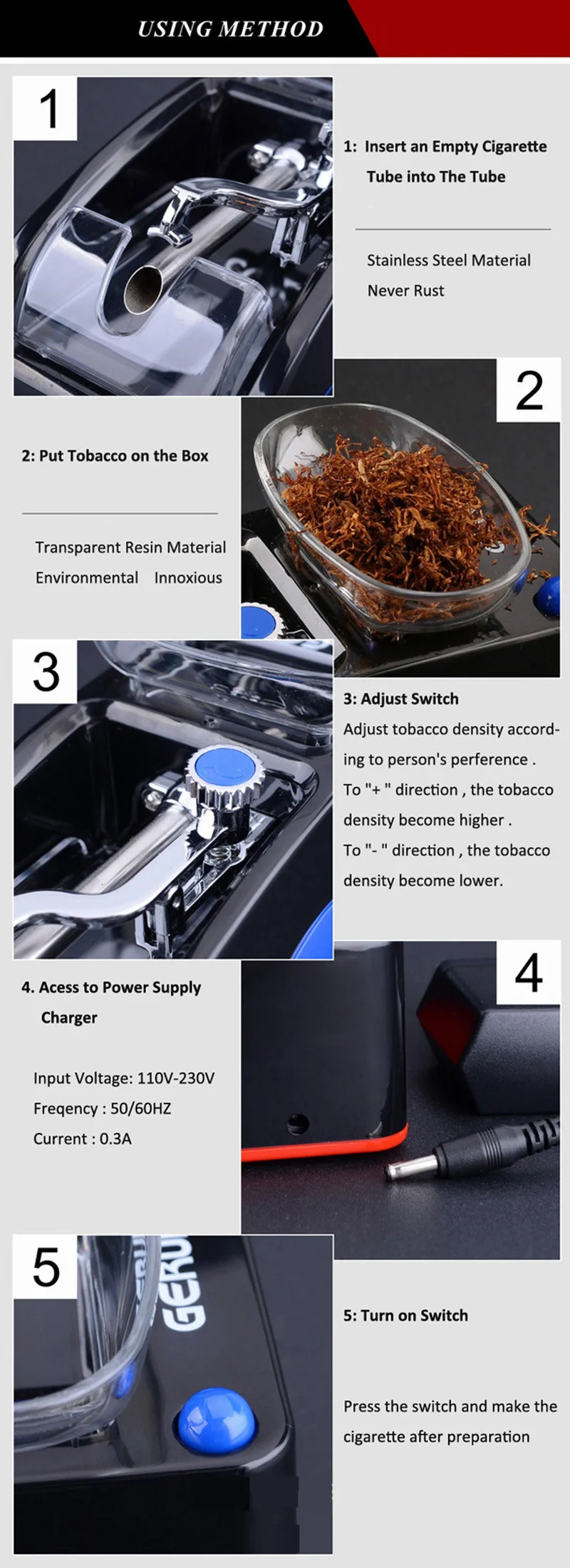 Креативная электрическая сигаретная машина легкая автоматическая машина для прокатки табака электронный инжектор производитель ролика