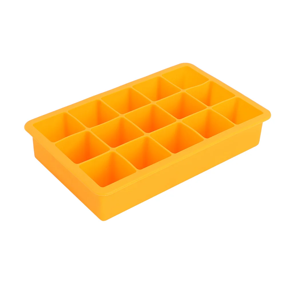 orange Сетки силиконовые льда производитель кубиков формы квадратная большая форма для творчества маленький кубик льда делая замораживание Плесень Кухня DIY аксессуары - Цвет: orange