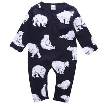 

Hi Hi Baby Store Cotton Kids Baby Boy Girl Cartoon animal Long sleeves Romper Jumpsuit Body Clothes 0-12M