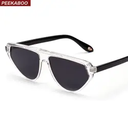 Peekaboo черный треугольные солнечные очки для женщин прозрачный рамки 2019 Ретро Защита от солнца очки карамельный цвет пляжные летние