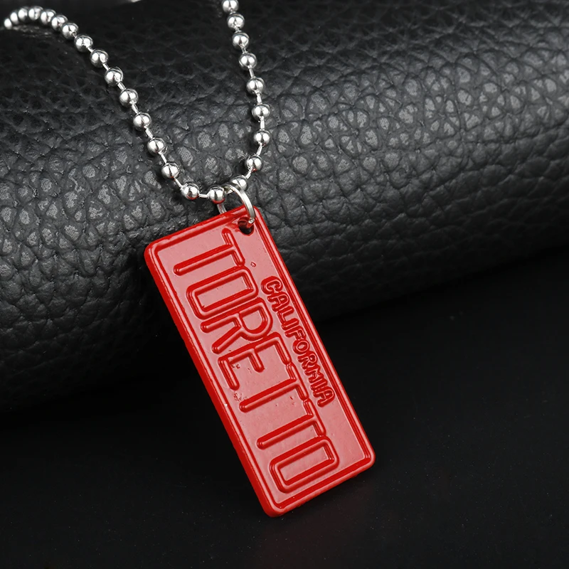 

MQCHUN Movie fast and furious pendant necklace vanity plates wine diesel car license choker Men Women jewelry Christmas Gift