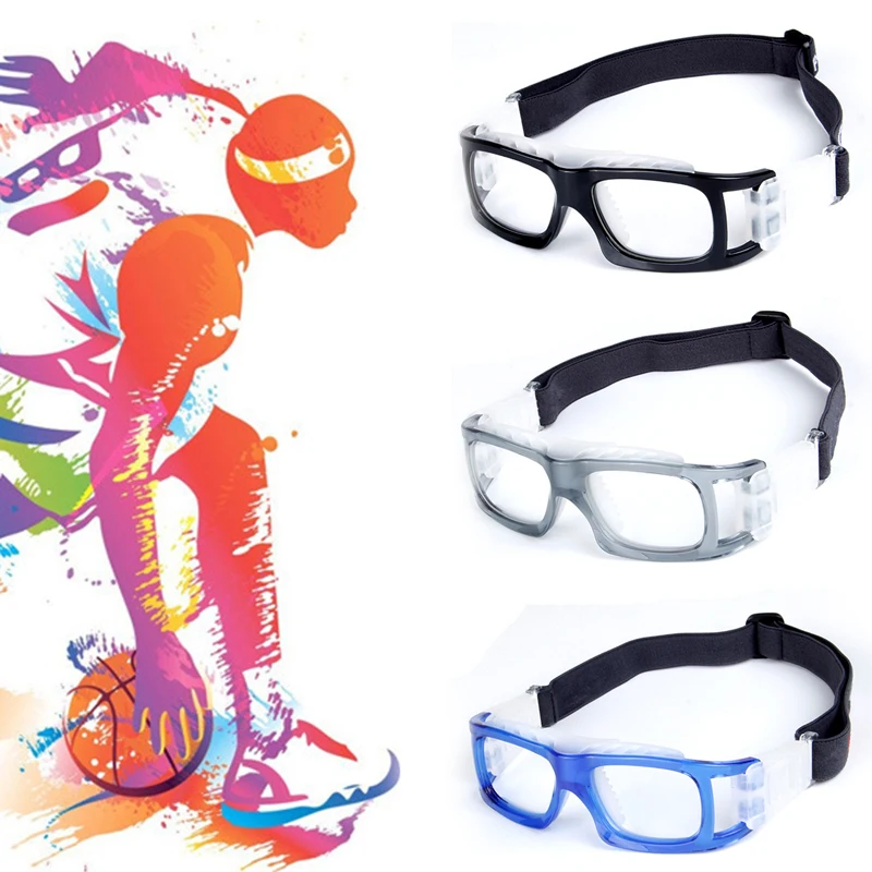 Очки для баскетбола силиконовый коврик спортивные безопасные футбольные очки Велоспорт Съемный нейлоновый ремень защита глаз