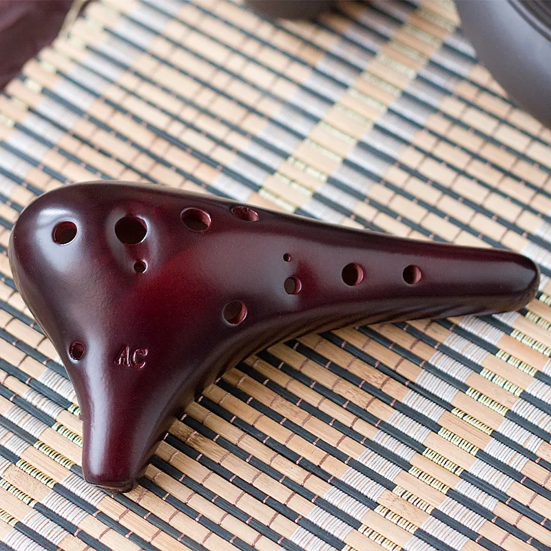 

Professional Alto C Tone 12 Hole Ocarina Flute Midrange Ceramic Ocarina High Quality Tone Musical Instrument with Music Score