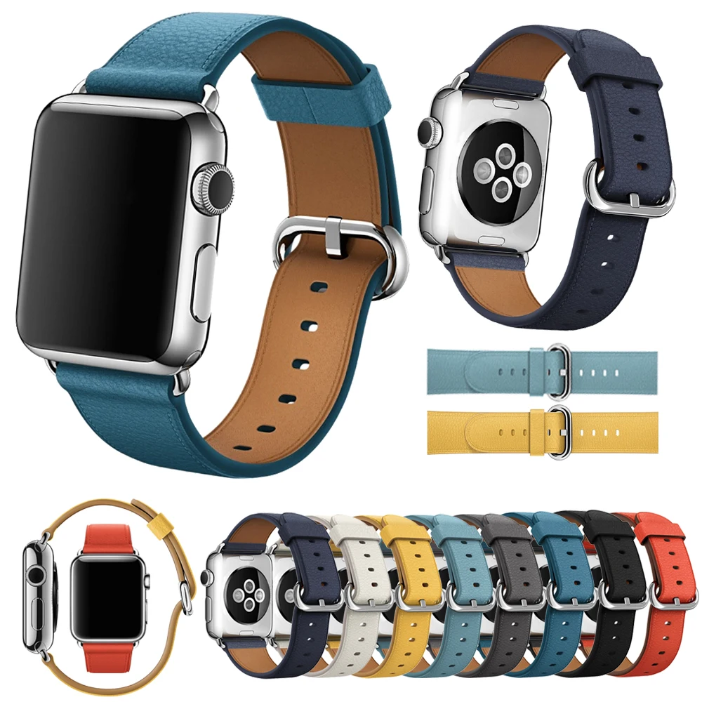 

Genuine Leather Classic Buckle for Apple Watch Band Replacement Classic Buckle Watch Band for Apple Watch Bands 38mm And 42mm