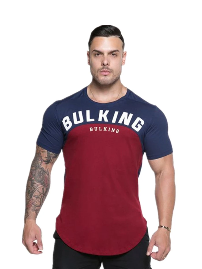 Yomeke бодибилдинг и Фитнес Мужская футболка с коротким рукавом спортивная рубашка мужские обтягивающие колготки фитнес-футболки