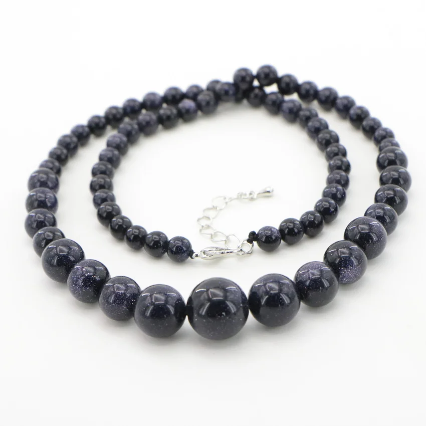 3 Natural Stone Blue Sand Beads Necklace Earring ear nail Fashion DIY Jasper Chalcedony (12)
