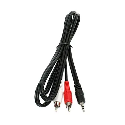 TOP Mini 3 5 мм штекер Jack на 2 RCA стерео аудио Y адаптер кабель 1 метра AUX для Mp3 Pod Phone TV| |