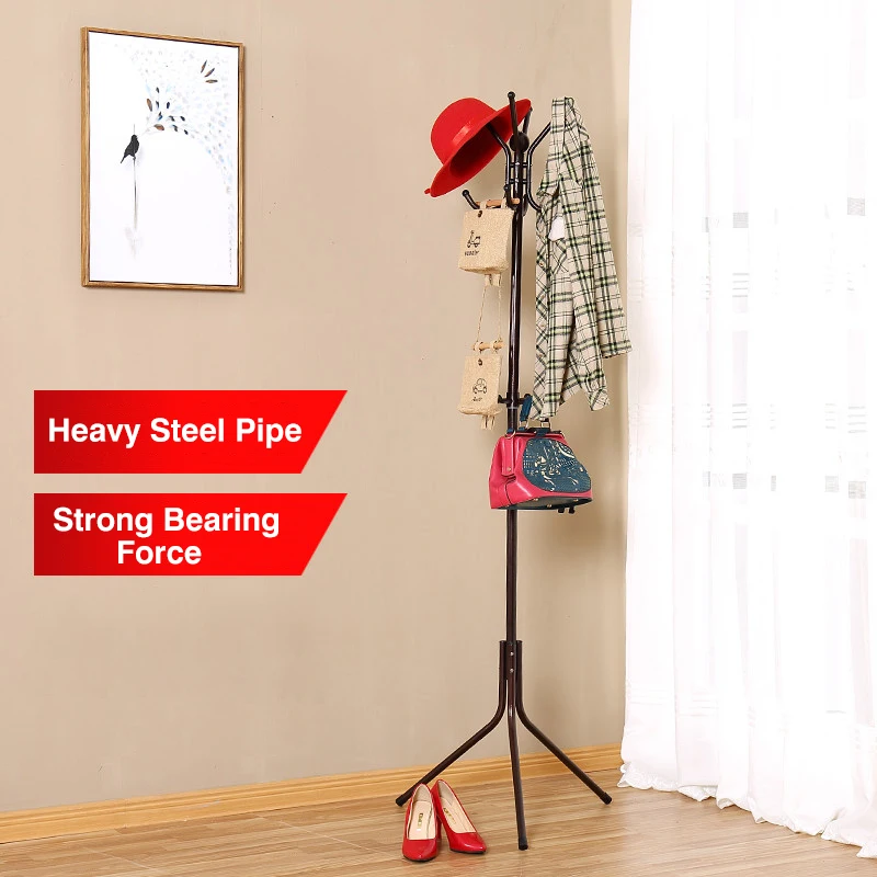 Storage Red Metal Coat Rack Hat Hanger Holder Hooks Jacket Tree 177 Hallway Coat Rack Stand Rustic Oak Metal