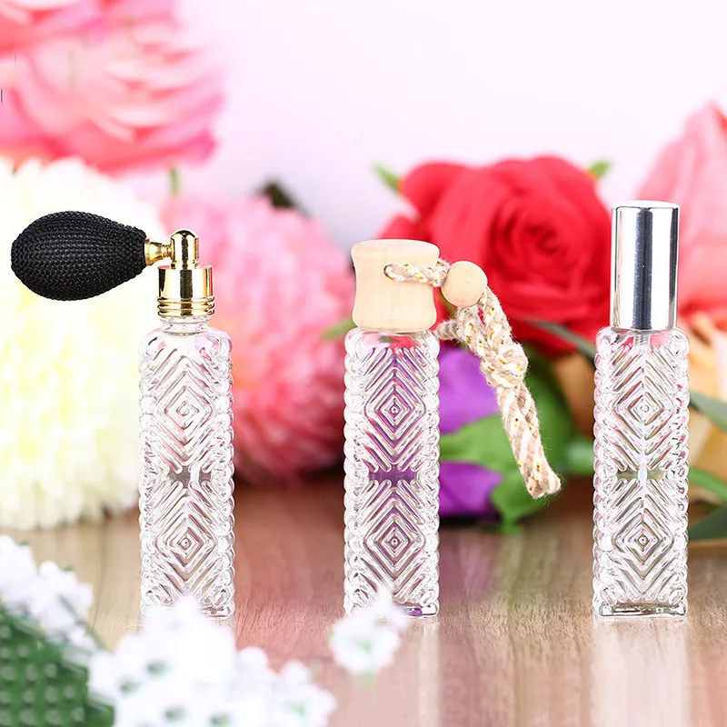 3PCS 15ML Women Perfume Bottle Rhomboidal Car Hanging Refillable Air Freshener Atomizer Empty Atomizer Ball Cosmetic Containers (3)