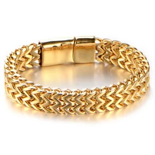 13 мм, браслет из нержавеющей стали в стиле панк, медовый, серебристый, черный цвет, изогнутая цепочка,, ювелирный браслет мужской