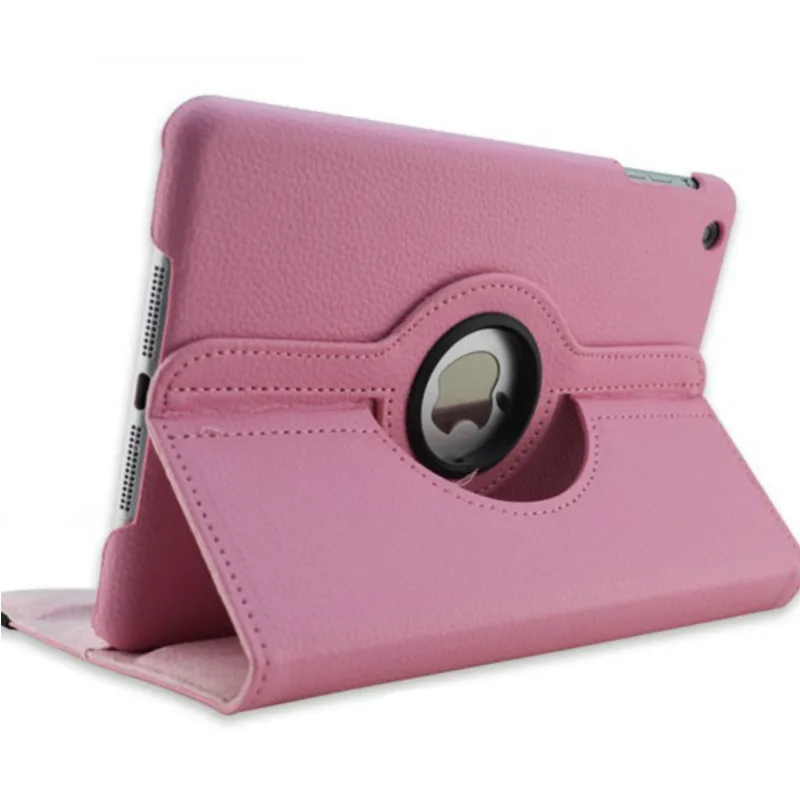 Для iPad 2/3/4 чехол 360 градусов вращающийся из искусственной кожи чехол для Apple iPad 2/3/4 Стенд держатель Чехол смарт планшет A1395 A1396 A1430 - Цвет: Розовый