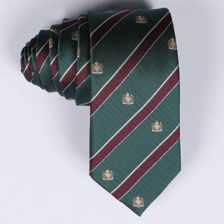 2019 Новый Повседневный Модный изысканный высокого класса атмосфера деловой Шелковый материал Корона узор полосатый галстук мужской