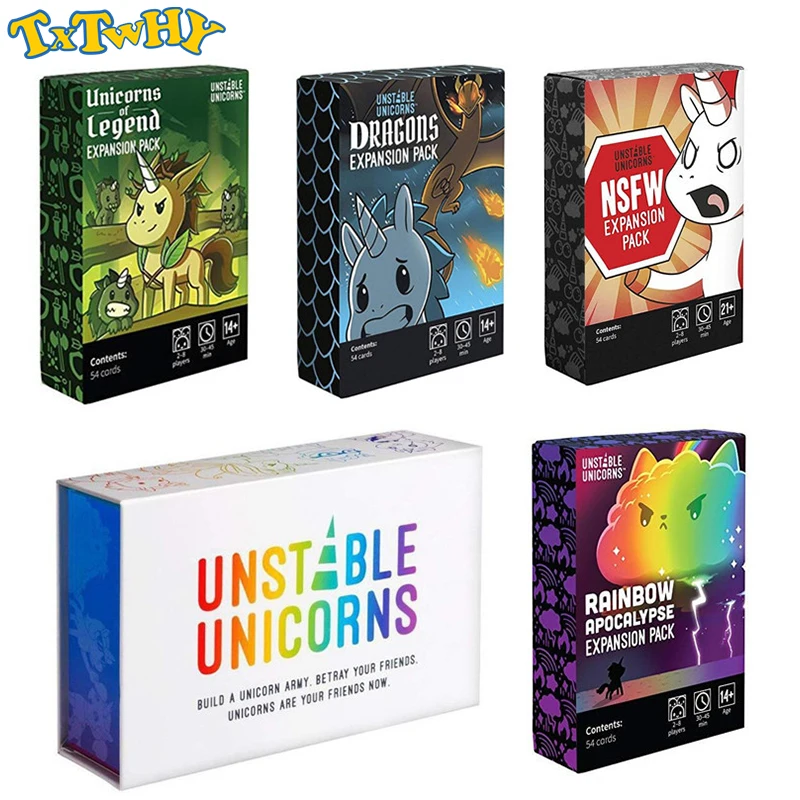 

Unstable Unicorns Dragons Expansion Pack NSFW Expansion Pack Rainbow Apocalypse Collection Play Fun For Boys Toy Gift