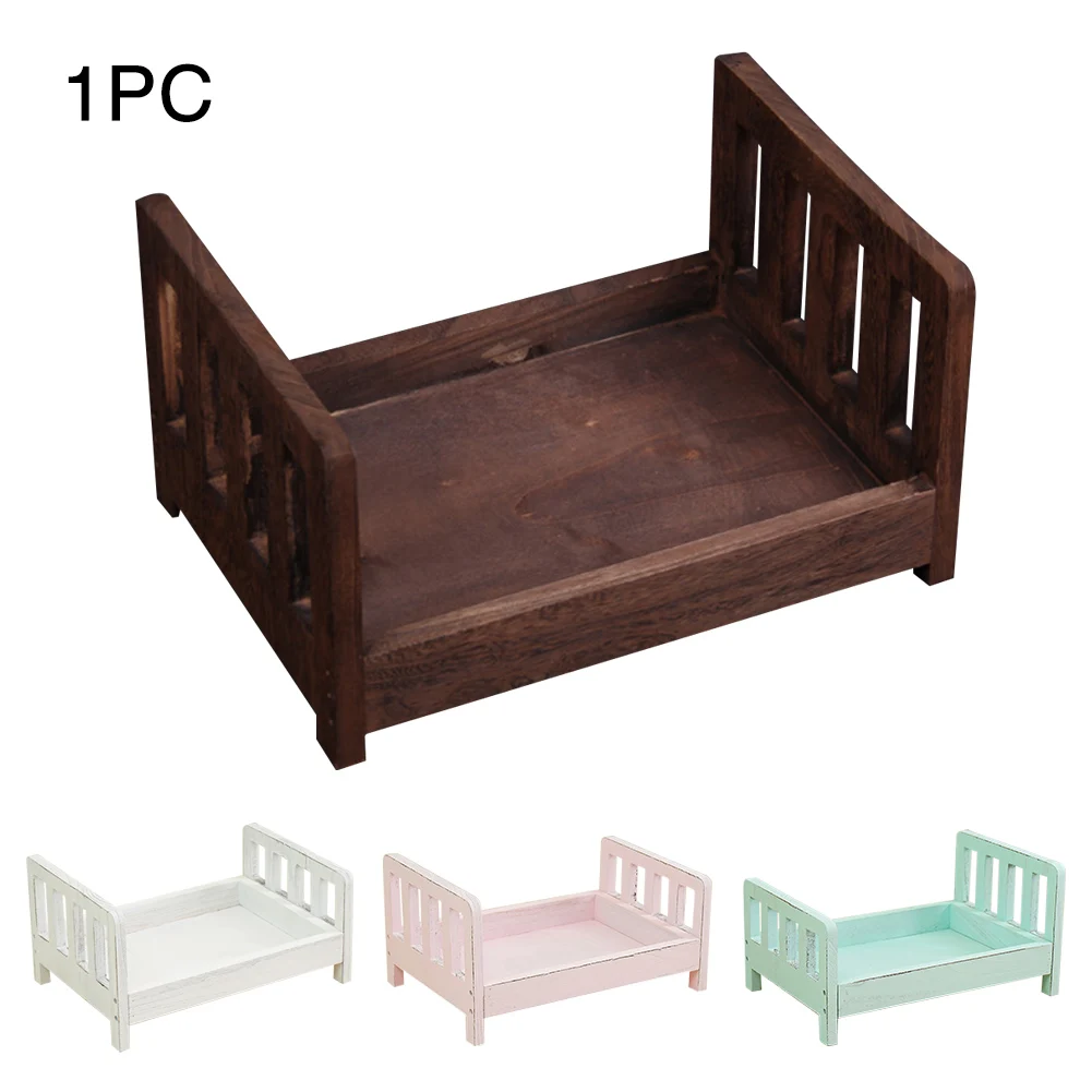  Infant Posing Basket Wood Bed Studio Props Background Crib Detachable Sofa Baby Photography Photo S
