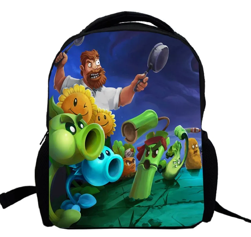 

15inch Plants PK Zombies Backpack double layer custom made Cartoon anime Game PVZ men Bag garden warfare bags
