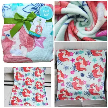 

Disney Minnie Mouse Ariel Baby Boy Girl Gift Soft Flannel Minni Size Blanket Towel 75x105cm Pet Dog Cat Throw Gift Packing