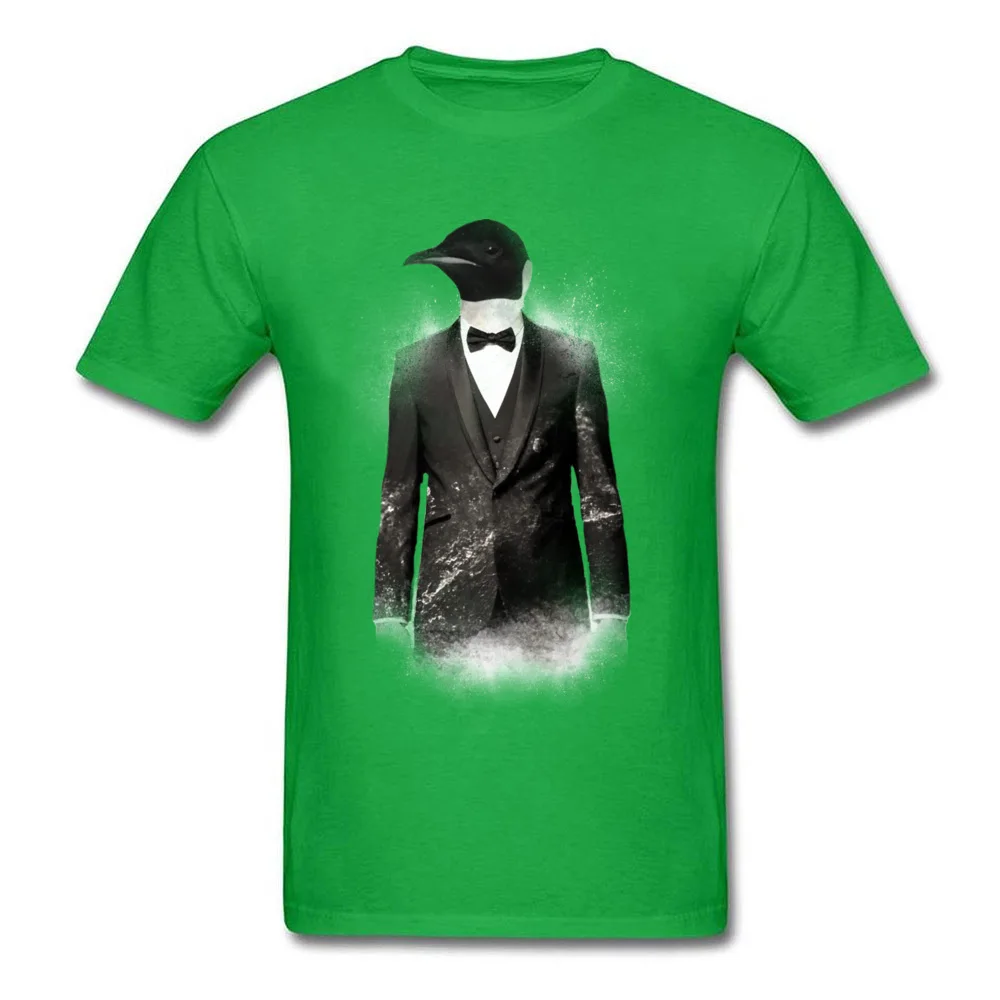 Printed On Blizzard Penguin Hip hop Short Sleeve ostern Day Tops Tees Funky Round Collar Pure Cotton Tops T Shirt Mens T Shirt Blizzard Penguin green