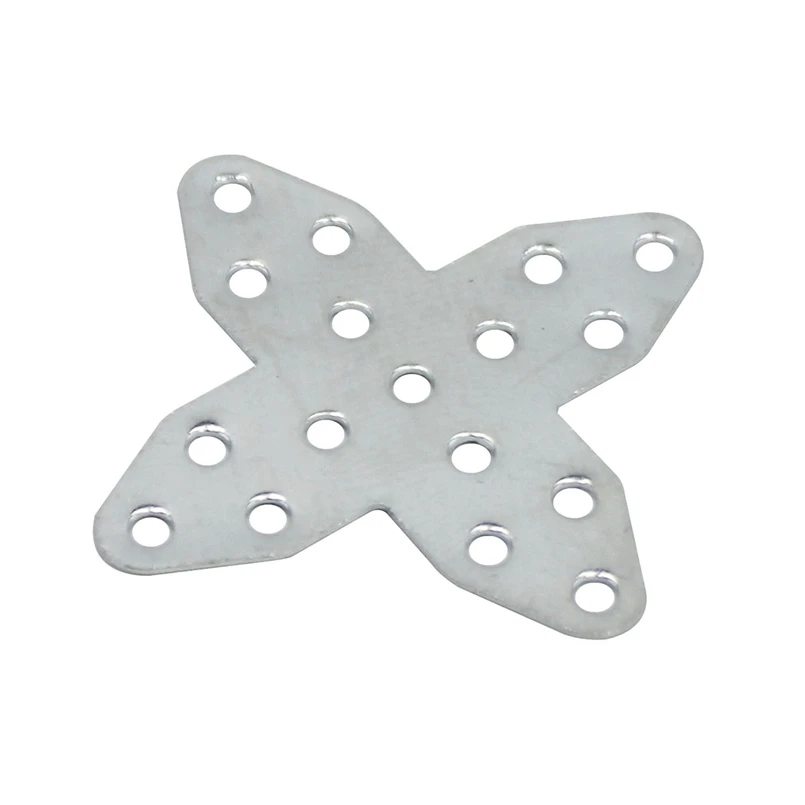10pcs/pack Cross Iron Plate Holder Corner Code Porous Connecting Piece Furniture Fixing Parts DIY Accessories A095 | Обустройство