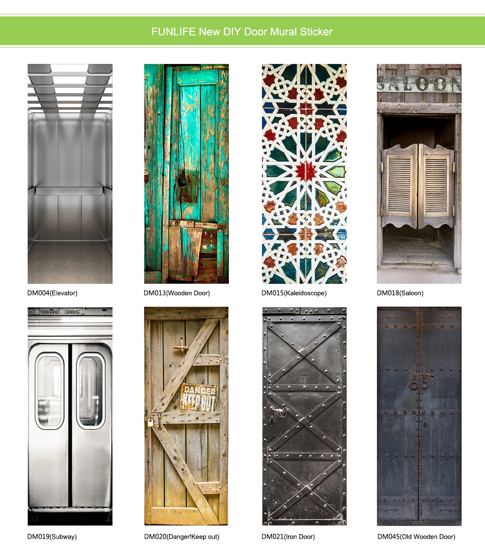 Funlife 3d Door Mural Sticker Elevator Wooden Door Design Diy Simulation Home Decoration Bedroom Door Renovation Decoration Design Sticker Designdecorative Decorative Aliexpress