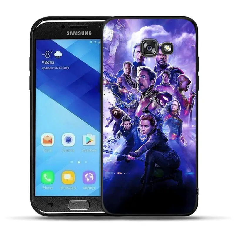 Принципиально для samsung Galaxy A30 A50 A3 A5 A6 A7 A8 A9 плюс крышка чехол черной Пантеры с изображением дедпула из комиксов Марвел танос ракушками