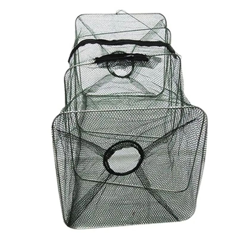 New Foldable Fish Carp Bait Fishing Cage Cast Iron Immersion Cage Shrimp Basket Fishing Tackle Equipment #2J04 (3)
