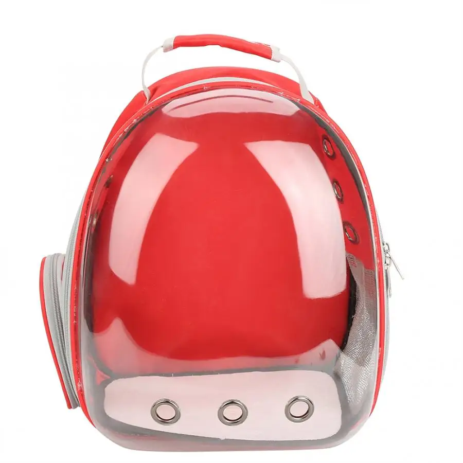 Переносная переноска для домашних животных, прозрачная переноска для путешествий, удобная сумка для переноски кошек и щенков - Цвет: Красный