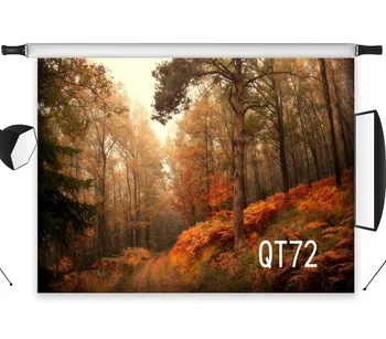 

Polyester & Vinyl Refreshing Autumn Weather Foggy Pine Forest Backdrops Background For Photography Studio Backdrop Photo Props