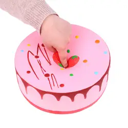 Мягкое рождественское цветное снятие стресса гигантская клубника торт ароматизированный супер медленно поднимающаяся Детская Игрушка