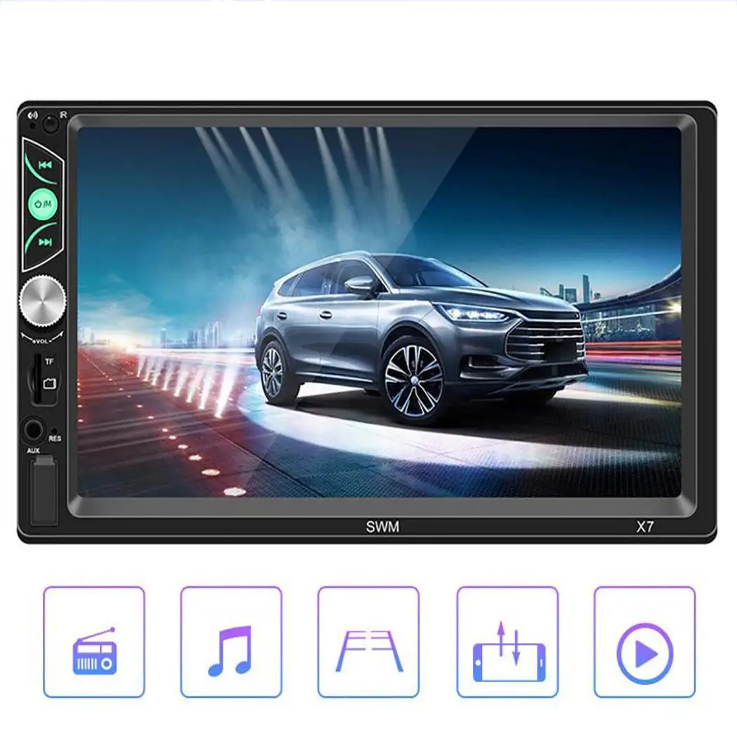 2 Din 7 &quotwifi Bluetooth Автомобильный MP5 плеер авторадио сенсорный экран автомобильный