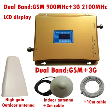 

High quality 1 Set 2G 3G GSM dual band signal booster GSM 900mhz 3G 2100mhz Dual Band cellpone gsm 3g Booster Signal Amplifier