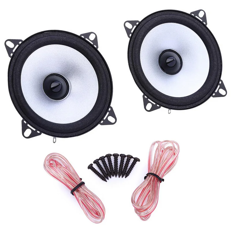 4 inch silver car speaker 2pcs 2x60W car horn speaker full