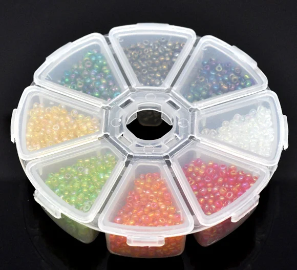 

DoreenBeads 100 Gram Seed Beads Jewelry Making 7/0++Storage Box (B12406), yiwu