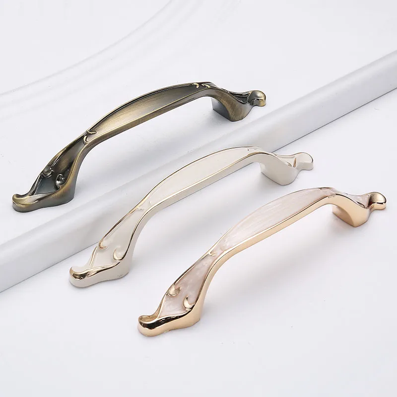 

White Cabinet Handles Kitchen Cupboard Door Pulls Drawer Knobs European Fashion Furniture Handle Hardware