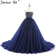 2017 Sexy Princess Ball Gown Wedding Dresses Strapless Diamond Tulle Luxury Bridal Gown Robe De Mariee Real Photo