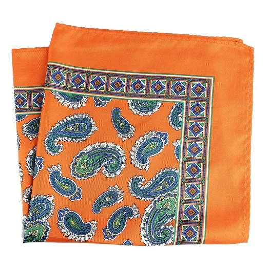 PH034 Pocket Square Портной Смит Роскошные 33X33 см большой платок Пейсли Цветочный горошек карманные квадраты из микрофибры трафаретной печати мужские носовые платки - Цвет: PH034 Pocket Square