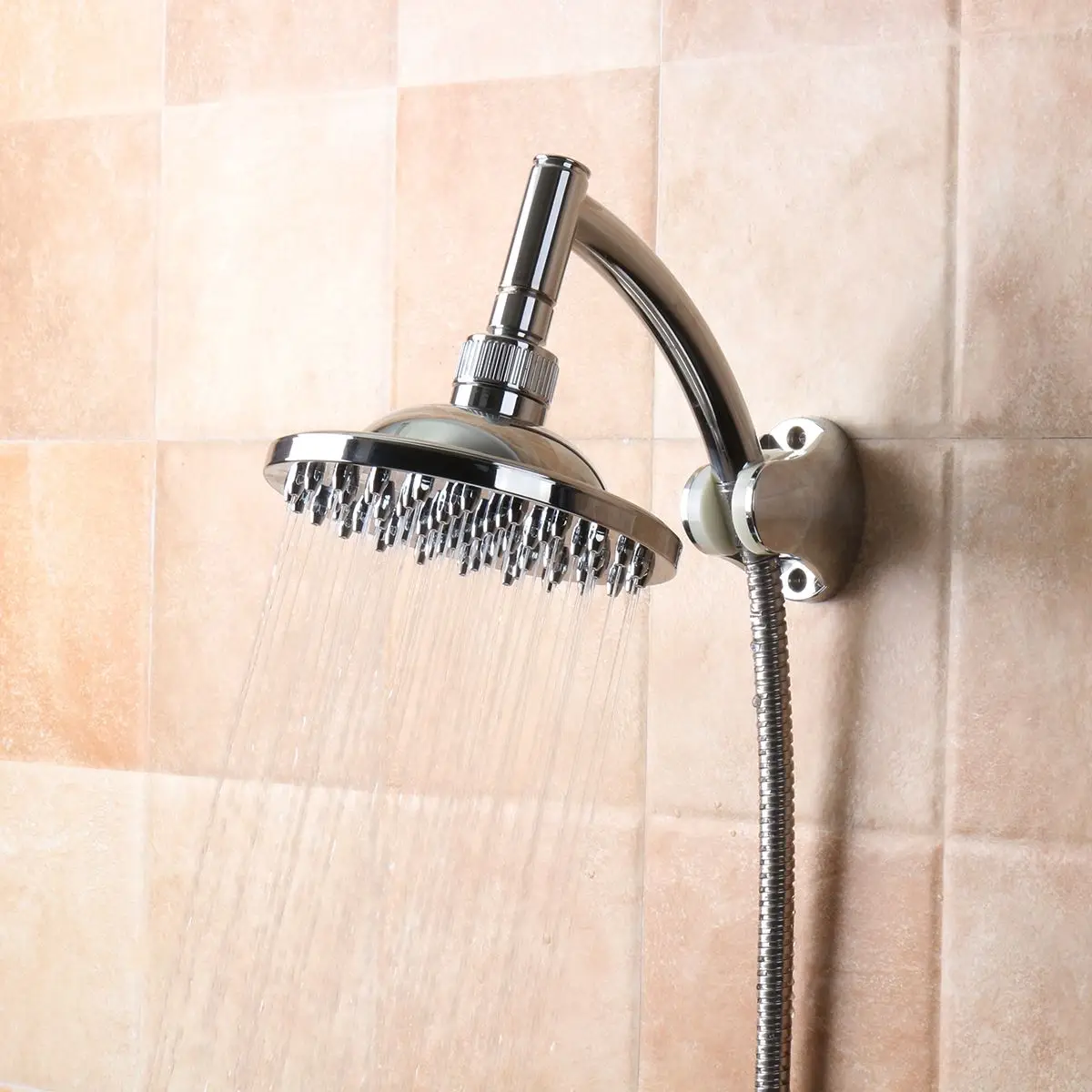 6 inch Electric Galvanized Copper Ball Bathroom Shower Head Water Saving Overhead Rain Shower