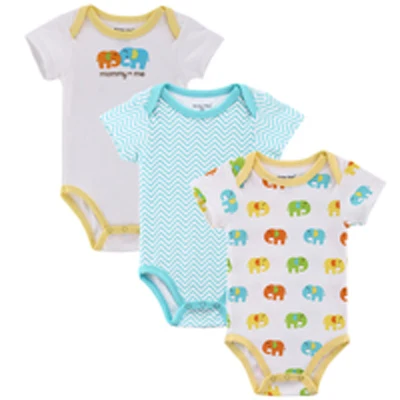 3pcs/lot Baby Rompers Новорожденные Rompers с коротким рукавом Хлопок Baby Boy Девушка Rompers Одежда для новорожденных - Цвет: 3075145