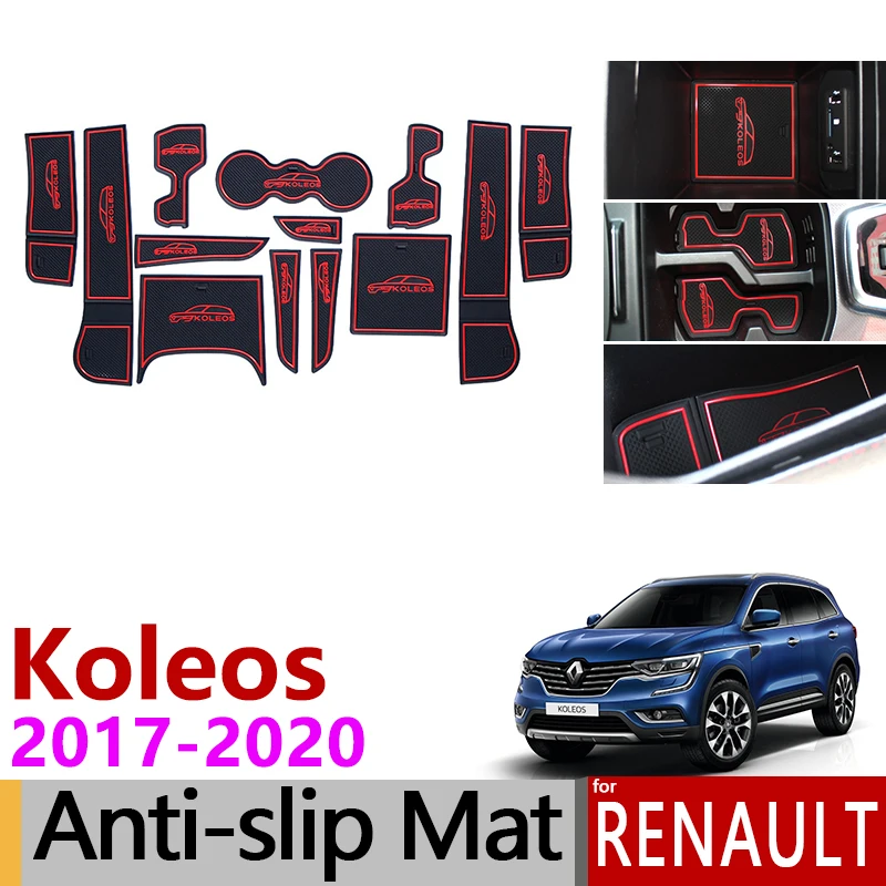 

Anti-Slip Gate Slot Mat Coaster for Renault Koleos 2017 2018 2019 2020 MK2 Samsung QM6 Cup Holders Pads Accessories Car Stickers