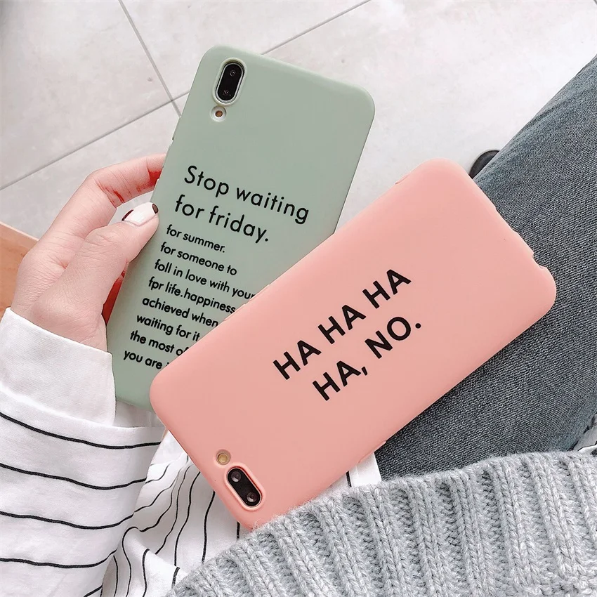 

Simple Style Phone Cases for iPhone X XR XS Max Top Quality English Word Soft Phone Back Cover for iPhone 6 6s 7 8 Plus Hot Sale