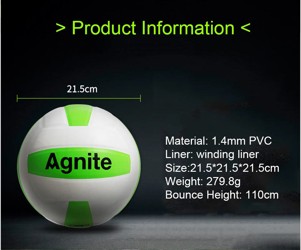 Agnite F1251 PVC1.4mm № 5 Мягкие Накладные волейбол внутри здания и Спорт на открытом воздухе общие обучающая игра тренажер прочная официальный волейбол